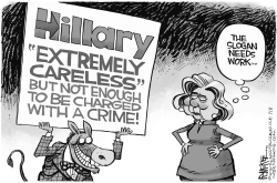 HILLARY SLOGAM by Rick McKee