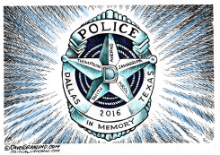 DALLAS OFFICERS TRIBUTE by Dave Granlund