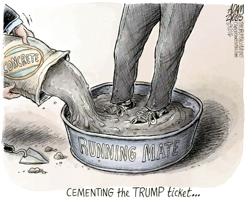  RUNNING MATE MIKE PENCE by Adam Zyglis