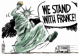 WE STAND WITH FRANCE by Jeff Koterba