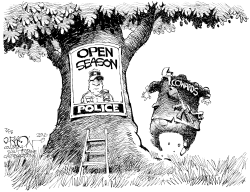 OPEN SEASON ON POLICE by John Darkow