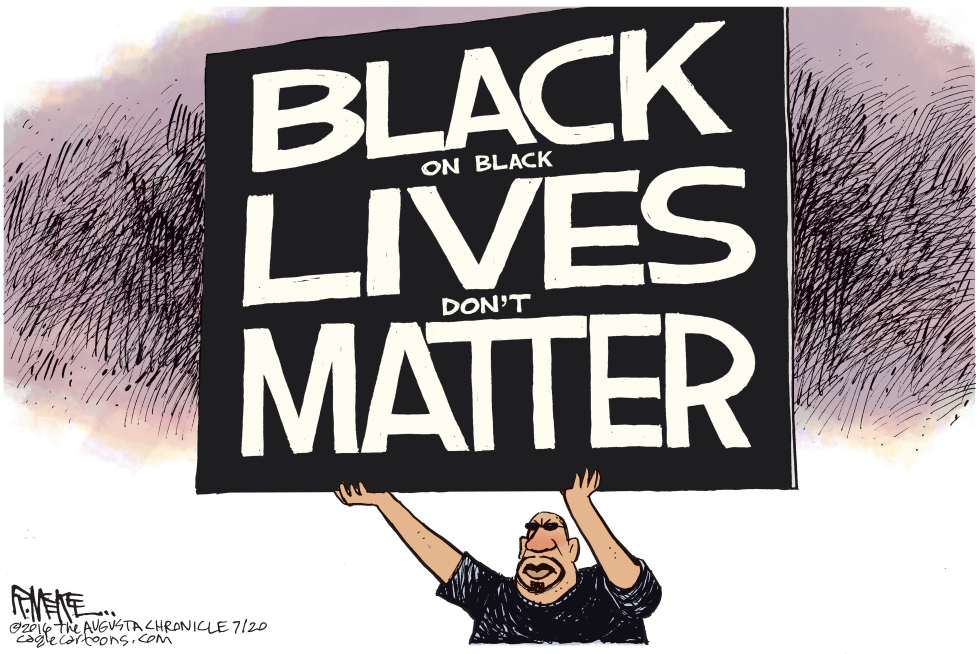  BLACK ON BLACK LIVES by Rick McKee