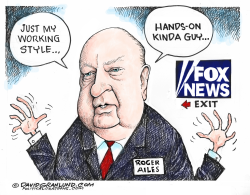 AILES EXITS FOX by Dave Granlund