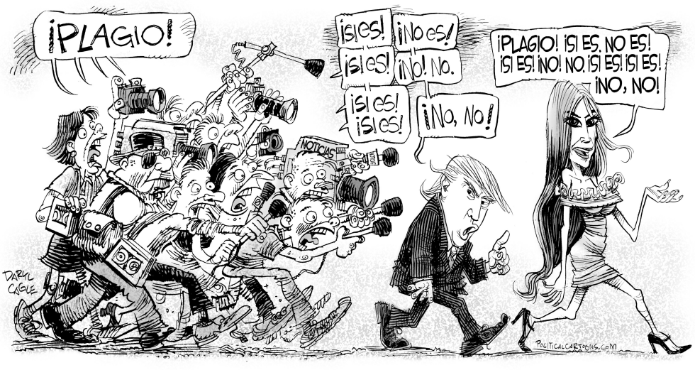  MELANIA TRUMP Y LOS MEDIOS by Daryl Cagle