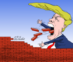 THE TRUMP WALL/EL MURO DE TRUMP by Arcadio Esquivel