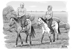 TRUMP FOLLOWS PUTIN'S STRONGMAN LEAD by RJ Matson