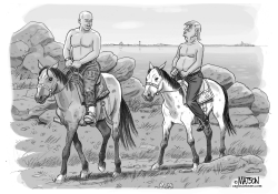 TRUMP FOLLOWS PUTIN'S STRONGMAN LEAD by RJ Matson