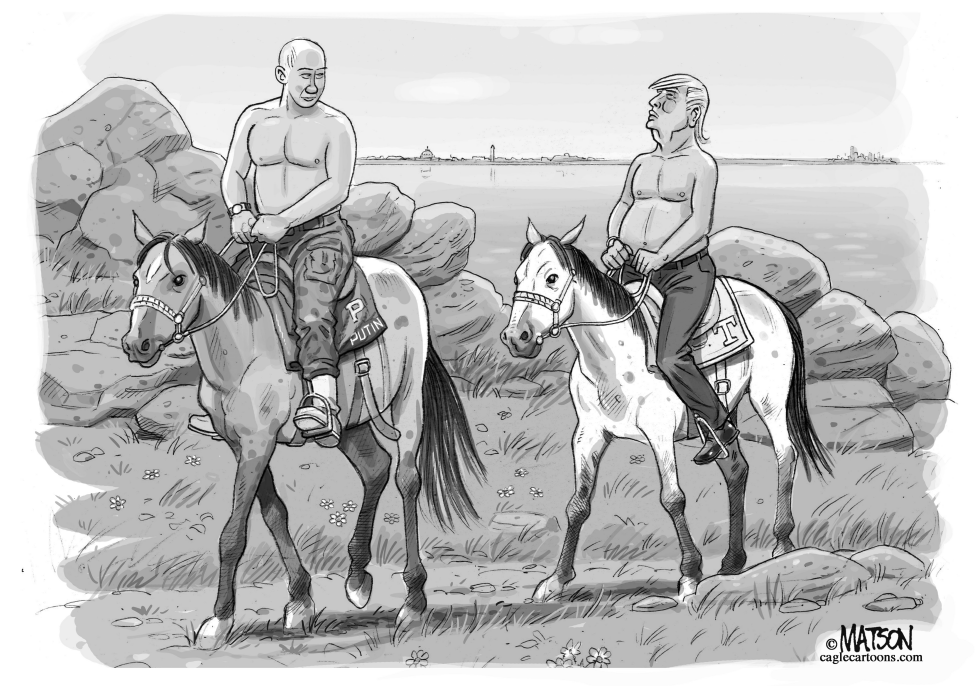  TRUMP FOLLOWS PUTIN'S STRONGMAN LEAD by RJ Matson