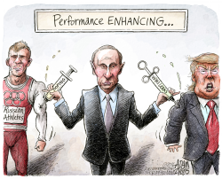 PUTIN AND WIKILEAKS by Adam Zyglis