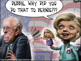 BERNIE HILLARY DEBBIE WASSERMAN SCHULTZ by Sean Delonas