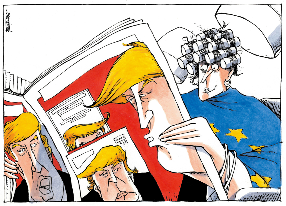  TRUMP AFFECTS XENOPHOBIC EUROPE by Michael Kountouris