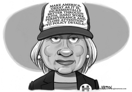 A MAKE AMERICA GREAT HAT FOR HILLARY by RJ Matson