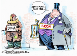 EXXON LOWER PROFITS by Dave Granlund