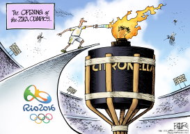 OLYMPIC FLAME by Nate Beeler