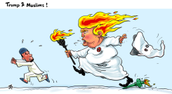 TRUMP  MUSLIMS by Emad Hajjaj