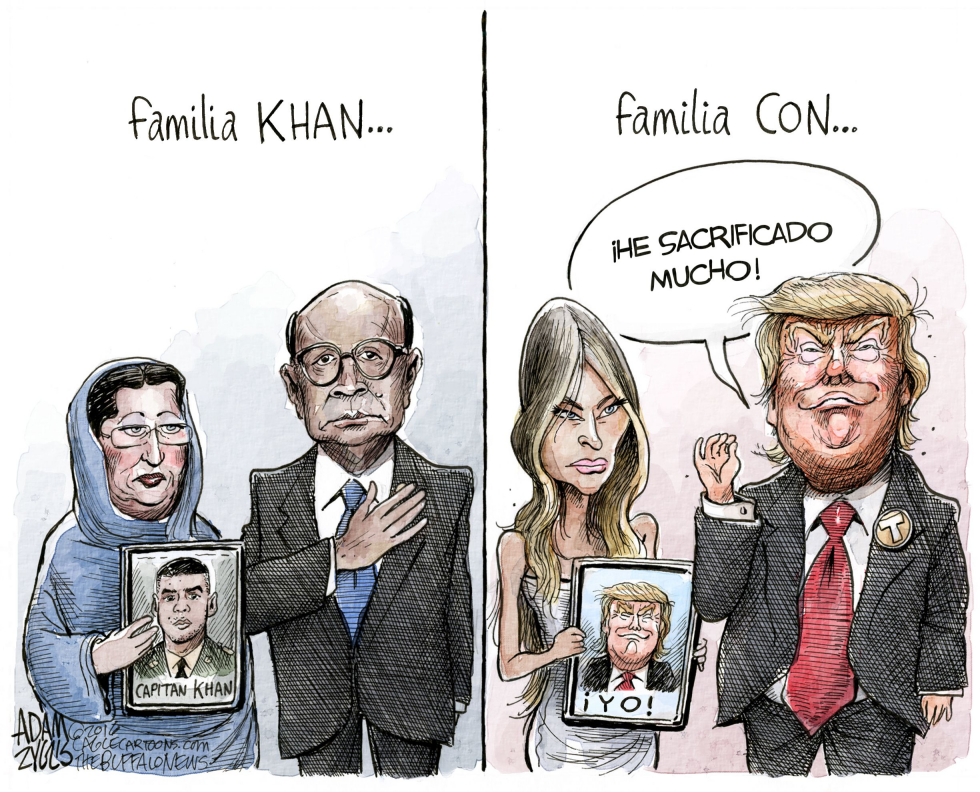  KHAN VS TRUMP  by Adam Zyglis