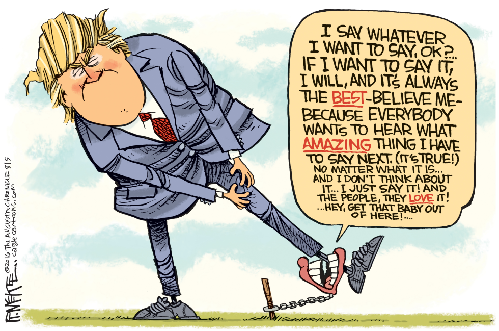  TRUMP MOUTH TRAP by Rick McKee