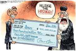 OBAMA RANSOM by Rick McKee