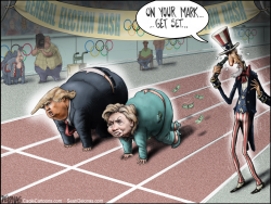 OLYMPICS HILLARY CLINTON TRUMP ELECTION by Sean Delonas