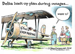 DELTA AIRLINES OUTAGE by Dave Granlund