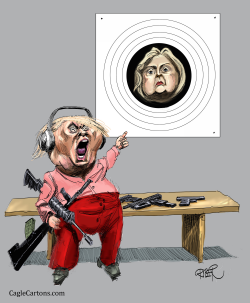 TRUMP TARGET PRACTICING by Riber Hansson