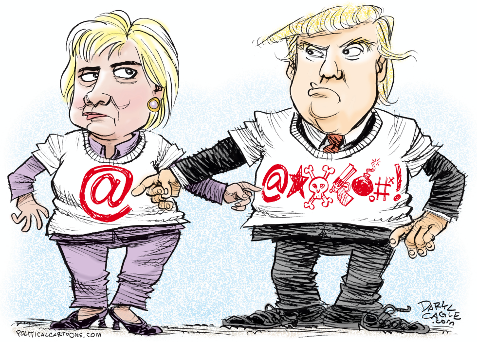  HILLARY AND TRUMP T-SHIRTS by Daryl Cagle