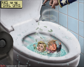 OVAL OFFICE HILLARY CLINTON TRUMP  by Sean Delonas