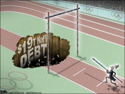 OLYMPICS NATIONAL DEBT  by Sean Delonas