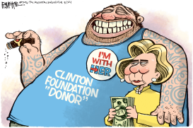 CLINTON FOUNDATION DONOR by Rick McKee