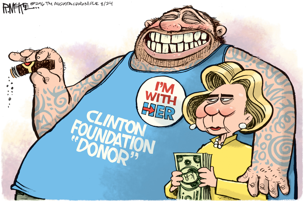  CLINTON FOUNDATION DONOR by Rick McKee