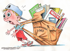 HOMEWORK LOAD by Dave Granlund