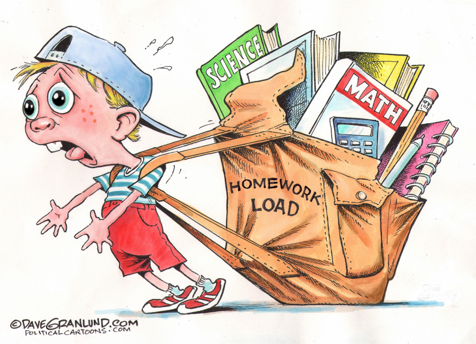  HOMEWORK LOAD by Dave Granlund