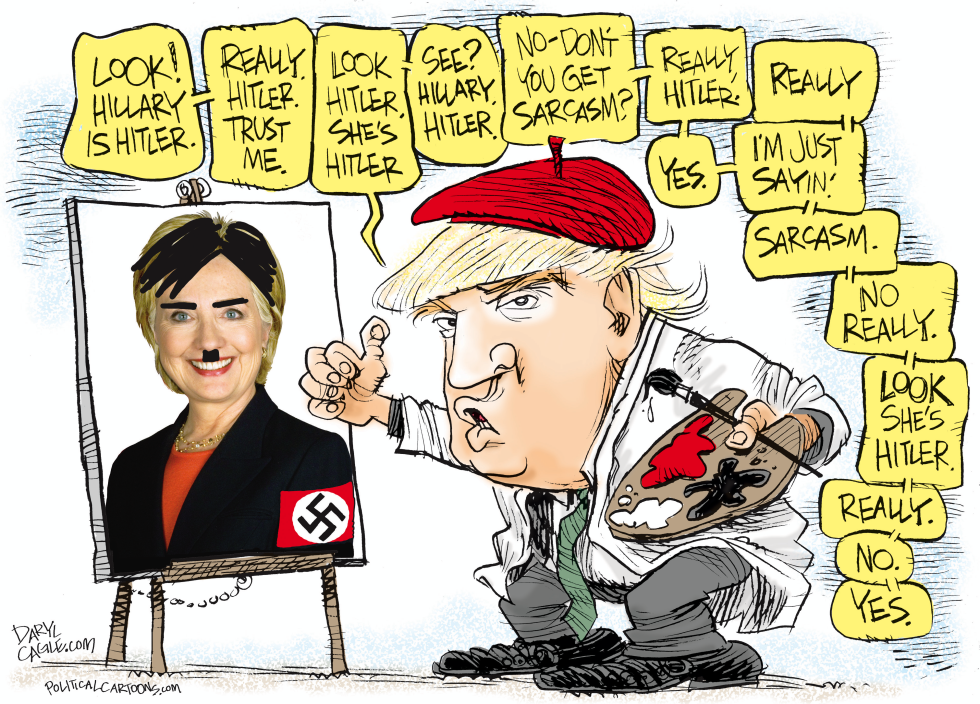  TRUMP PAINTS HILLARY by Daryl Cagle