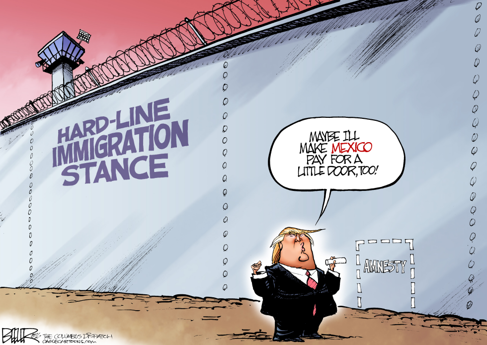  TWEAKING THE WALL by Nate Beeler