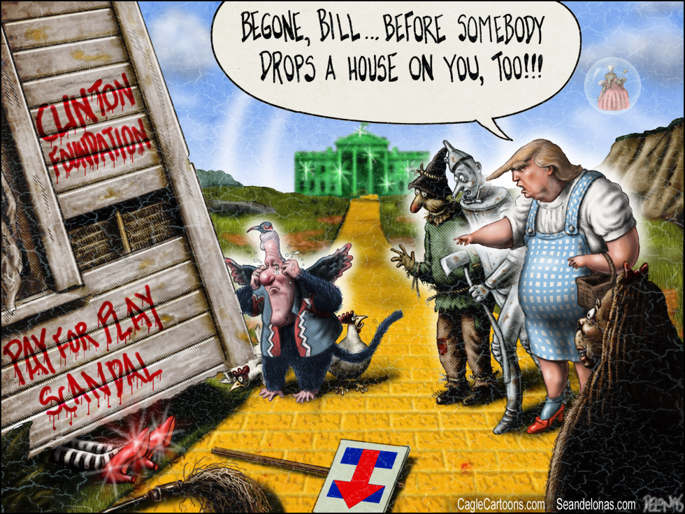  SCANDAL CLINTON FOUNDATION WIZARD OF OZ  by Sean Delonas