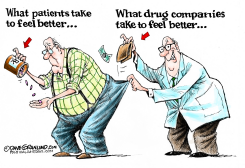 DRUG COMPANY GREED by Dave Granlund