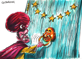 ERDOGAN KNOCKING ON EUROPE'S DOOR by Christo Komarnitski