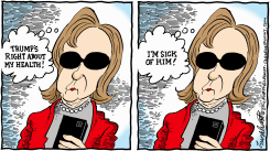 HILLARY'S HEALTH by Bob Englehart