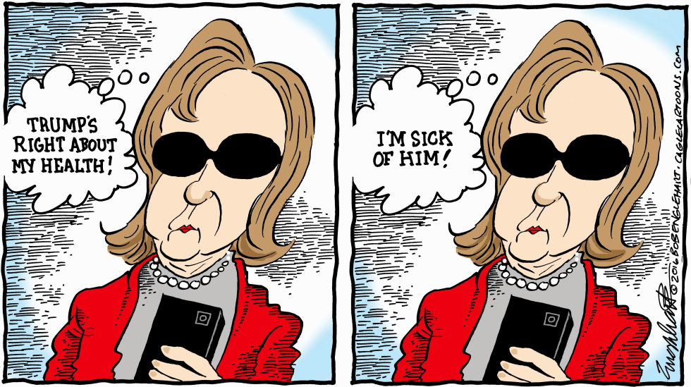  HILLARY'S HEALTH by Bob Englehart