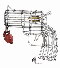 NO + VIOLENCIA  by Angel Boligan