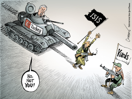 TURKEY GOES AFTER ITS ENEMIES IN SYRIA by Patrick Chappatte