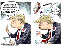 TRUMP WALL AND MEXICO by Dave Granlund