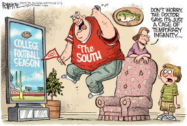 COLLEGE FOOTBALL IN THE SOUTH by Rick McKee