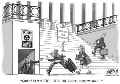 TRUMP FALLOUT SHELTER FOR RETURNING GOP CONGRESS  by RJ Matson