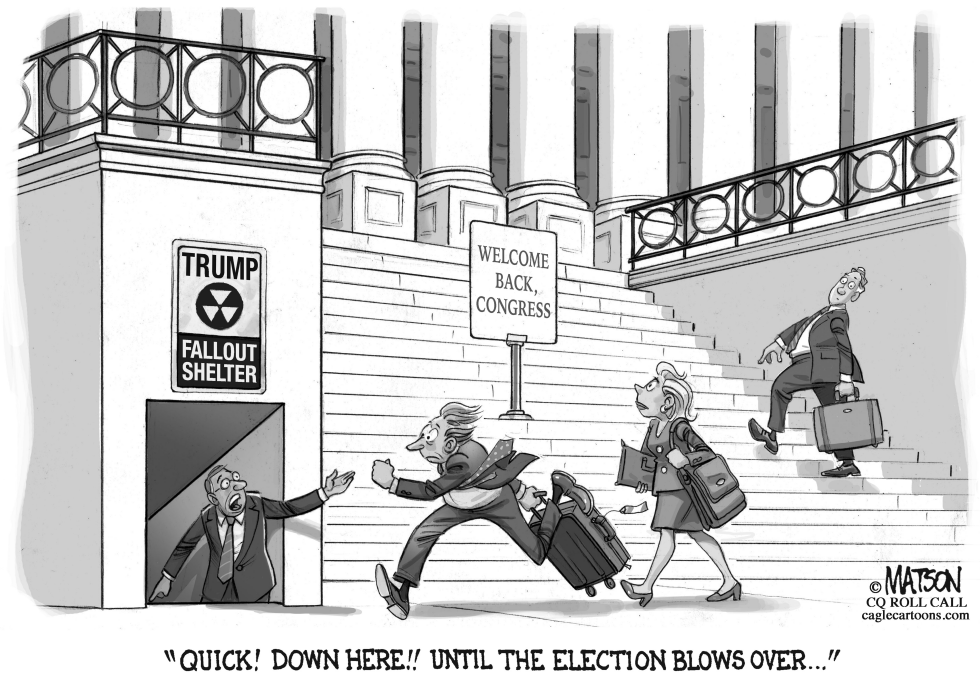  TRUMP FALLOUT SHELTER FOR RETURNING GOP CONGRESS  by RJ Matson