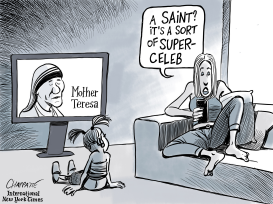 MOTHER TERESA BECOMES A SAINT by Patrick Chappatte