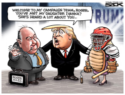 AILES JOINS TRUMP by Steve Sack