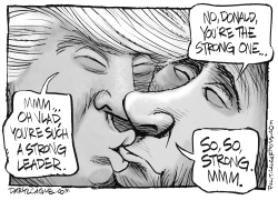 TRUMP PUTIN KISS by Daryl Cagle