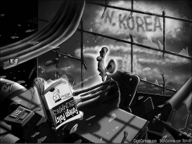 REVISION PREVIOUS OBAMA NORTH KOREA GREYSCALE by Sean Delonas