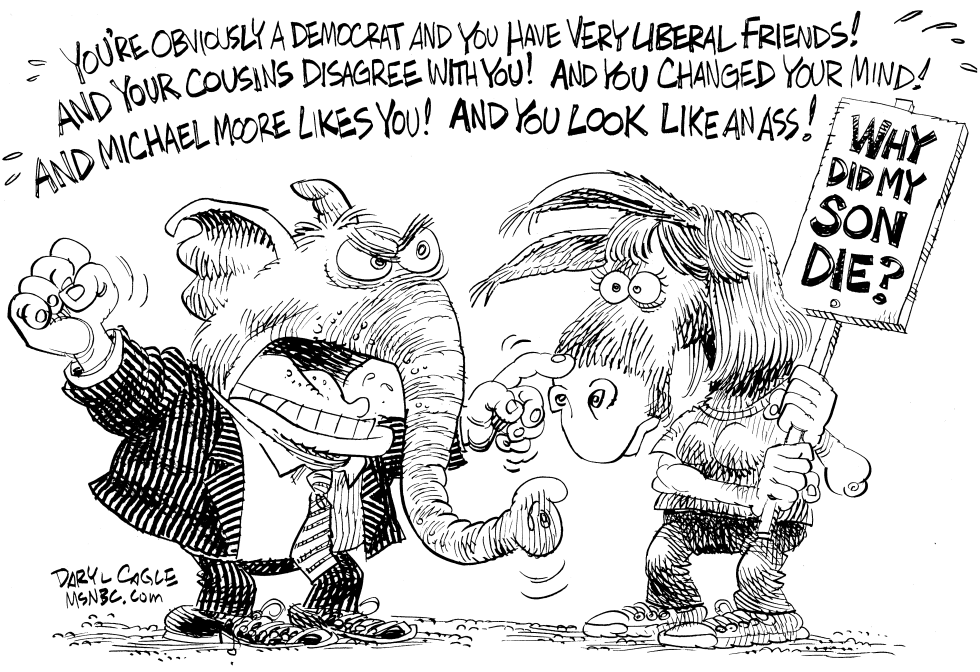  DEMOCRAT SHEEHAN by Daryl Cagle